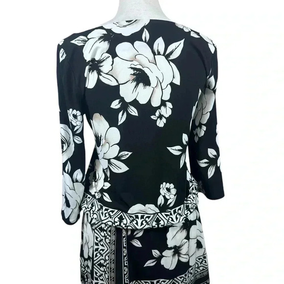 White House Black Market floral and scroll print dress size small - Picture 4 of 10